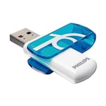 Philips Vivid Édition High Speed clé USB 2.0 16 Go avec Capuchon pivotant pour PC, Ordinateur Portable, Stockage de données informatiques, Vitesse de Lecture jusqu'à 21 Mo/s