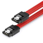 30 Cm Sata 3 Nylon Câbles De Données 6 Gbit/S Sata Iii Câbles De Branchement Serial Ata Câbles De Connexion Pour Carte Mère & Disque Dur Hdd Ssd 2 Connecteurs En L S-Ata Droits Rouge