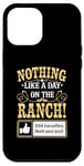 iPhone 12 Pro Max Day On The Ranch, Funny Cowboy Rancher Horsefly Joke Case