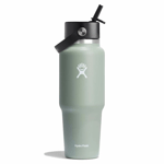 Hydro Flask 32 oz Wide Mouth Travel Bottle w/ Flex Straw Cap drikkeflaske 946 ml Agave: WTS32BFS374 2024