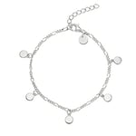 NOELANI Bracelet 925 argent sterling dames, 16+3 cm, or, Coin, Livré en boîte cadeau, 2030119