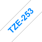 BROTHER TZE253 24 BLUE ON WHITE