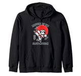 Masters of the Slow-Motion Sloth Karate Graphic Zip Hoodie