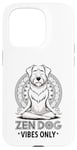 Coque pour iPhone 15 Pro Zen Méditant Mandala Mindfulness Chien