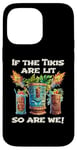 Coque pour iPhone 14 Pro Max Torche Tiki Polynésienne Tiki Bar Exotique Hawaïen Luau Cocktail