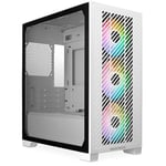 Cooler Master Elite 301 White - Mini-Tour (Micro-ATX, ITX), 3 Ventilateurs Avant ARGB 120mm (1200tr/min), pour Radiateur 280mm Max. ou GPU 365mm Max., Emplacement PSU Ajouré, USB 3.2 Gen1 Type-C