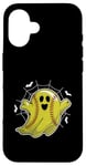 Coque pour iPhone 16 Pichet attrape-balle molle fantôme d'Halloween