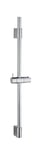 WENKO Barre de douche Classic, barre de douche avec support pour douchette pour douche ou baignoire en inox et support mural coulissant, dimensions (L/P x H) : Ø 2,2 x 70 cm, chrome