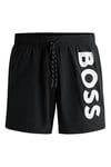 BOSS Mens Octopus Contrast-logo swim shorts with full lining