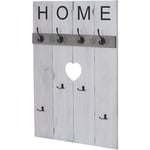 Décoshop26 - Armoire porte-manteau mural Home meuble d'entrée 91x60cm blanc vieilli