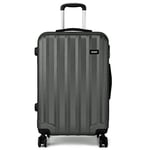 Kono Bagage Cabine 56 cm Bagage à Main ABS Valise Rigide Léger avec 4 Roues 40L (Gris)