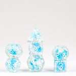 Metallic Dice Games 16mm Resin Poly DND Dice Set: Snowflake Dice, Ro (US IMPORT)