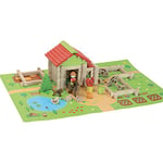 Jeujura-8232-MA Premiere Petite Ferme en BOIS-80 Pieces Jeu de Construction en Bois, 8232, Taille Unique