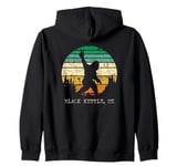 Black Kettle OK Sasquatch Peace Sign Bigfoot Design Zip Hoodie