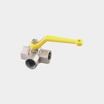 Guidi Kulventil Full Flow 3 Ways Diverter Valve "L", mässing, 3/4" G (BSP)