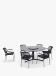 4 Seasons Outdoor Barista & Embrace 6-Seater Garden Dining Set with Lazy Susan, Anthracite