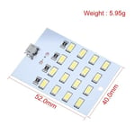 16pcs 5730 panel Haute qualité 5730 smd 5V 430mA470mA blanc Mirco Usb 5730 LED panneau d'éclairage USB lumière mobile lumière de secours veilleuse