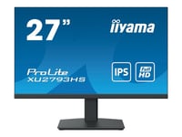 iiyama ProLite XU2793HS-B4 - Écran LED - 27" - 1920 x 1080 Full HD (1080p) @ 75 Hz - IPS - 300 cd/m² - 1000:1 - 4 ms - HDMI, VGA, DisplayPort - haut-parleurs - noir mat