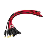 Cam&eacute;ra de s&eacute;curit&eacute; CCTV 12V, 10 pi&egrave;ces, c&acirc;ble d'alimentation m&acirc;le et femelle DC, noir et rouge