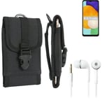 For Samsung Galaxy A13 5G + EARPHONES Belt bag outdoor pouch Holster case protec