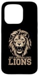 Coque pour iPhone 15 Pro Visage de lion drôle Meme Lions Citations Just A Man Who Loves Lions