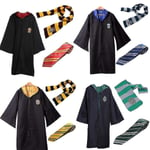 Harry Potter Gryffindor Ravenclaw Slytherin Robe Cloak Tie Costume Scarf Slytherin Aldult XXL