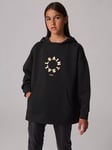 smALLSAINTS Kids' Etienne Oversized Cotton Hoodie, Black