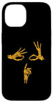 Coque pour iPhone 14 University Varsity-Gold Squelette Shh Say Less Varsity-Gold