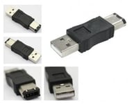 Adaptateur USB Mâle vers FIREWIRE IEEE1394a MALE / Fiche firewire type '6 points'