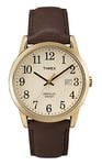 Timex TW2P75800 Easy Reader Montre à Quartz pour Homme avec Bracelet en Cuir Marron 38 mm