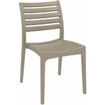 Décoshop26 - Chaise de jardin en plastique design simple empilable beige