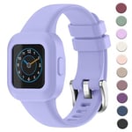 Meliya Strap for Garmin Vivofit JR 3 Kids, Soft Silicone Wristband Replacement Watch Straps for Garmin Vivofit Jr 3, Purple