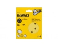 Disque abrasif DEWALT Velcro excentriques - Ø125 mm grain 80 - Boite de 10 - DT3103