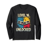 Level 16 UNLOCKED Retro Gaming Vintage Level 16 Long Sleeve T-Shirt