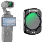 NEEWER Filtre CPL Magnétique Compatible avec DJI Osmo Pocket 3 Appareil Photo Haute Définition Antireflet Filtre Polarisant Circulaire Multicouche avec 2 Films en Verre Trempé Accessoires Action Cam