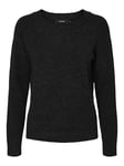 VERO MODA Womens Doffy O Neck Jumper Black M