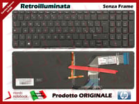 Clavier Italien Original pour Ordinateur Portable HP 17-K100NL (Rétro-éclairé)