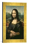 Kunst für Alle 'Encadré Image de Leonardo da Vinci Mona Lisa, c.1503–6, d'art dans Le Cadre de Haute qualité Photos Fait Main, 30 x 40 cm, Or Raya