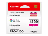 Canon Pfi-4100 M - 80 Ml - Magenta - Original - Hängande Låda - Bläcktank - För Imageprograf Pro-1100