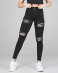 Weightless Caressa High Waist Ripped Jeans Black - 30", M