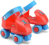 Xootz Beginner Trainer Skates, My First 4 Wheel Quad Roller Skates for Kids, and