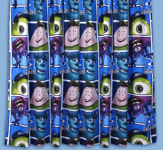 66"x54" CURTAINS MONSTERS INC UNIVERSITY MIKE SULLEY ART OK PURPLE BLUE GREEN