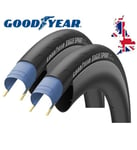 2 x Goodyear Eagle Sport 700 x 28c  Road Bike Tyres Black Tube Type Clincher