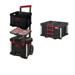 Milwaukee PACKOUT 4 Piece Set Slim Organiser + Crate +Wheeled Trolley 3 Draw.