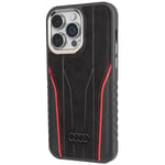 Coque AUDI en TPU rigide pour Apple iPhone 15 Pro Max 6.7 - noir-rouge