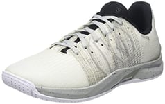 Kempa Attack One 2.0 Baskets pour Hommes Chaussures de Sport Chaussures de Sport Handball Jogging Outdoor Loisirs Shoes - léger et Respirant - Blanc/Noir - Taille 39.5 EU (6.5 UK)