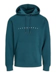 JACK & JONES Mens Jjestar Jj Noos Hooded Sweatshirt, Dark Green, L UK