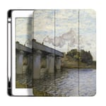 (iPad Air45 2020-2022Railway Bridge) iPad Air 45th Pro 10,5 11 12,9 -kotelo, kolminkertainen pehmeä kynätelineellä, iPad 10 10,9 10,2 7/8/9th Gen Mini56 tabletin suojukset