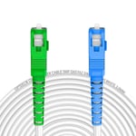 Câble Fibre Optique Blindé-3M-Free-Rallonge/Jarretière-Sc-Apc À Sc-Upc Renforcé-Simplex Monomode-Garantie 10 Ans-Blanc(3M)