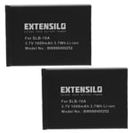 2x Battery for Samsung SLB-10A 1000mAh